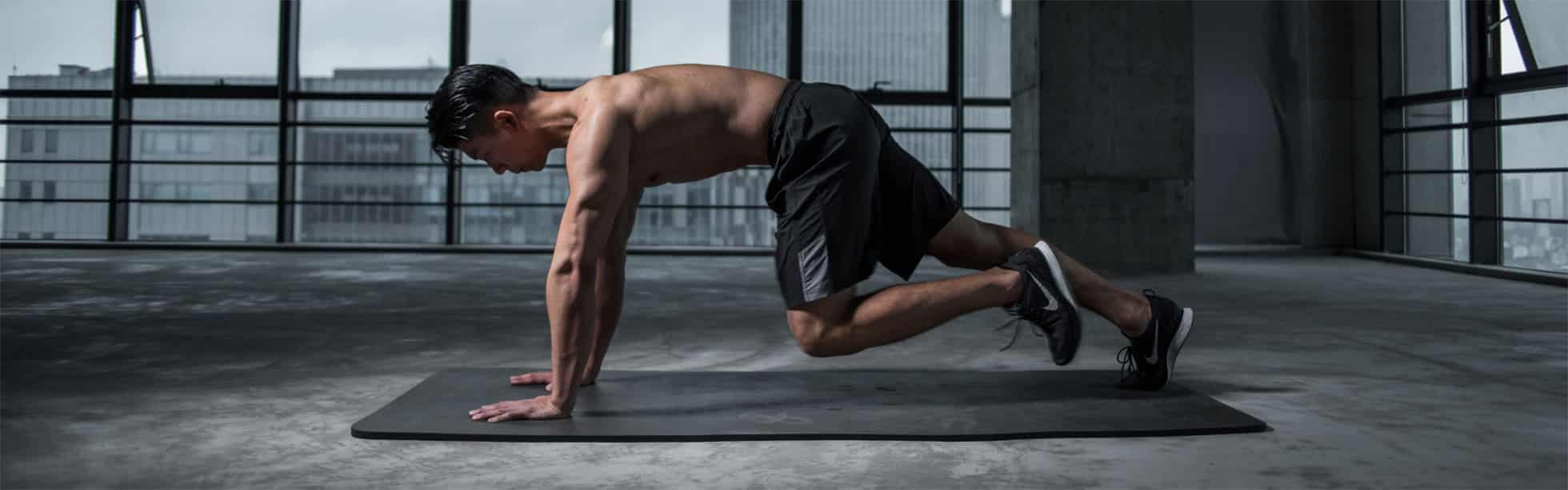 Man doing exercises in gym