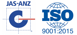 JAS-ANZ and ISO 9001:2015 logos