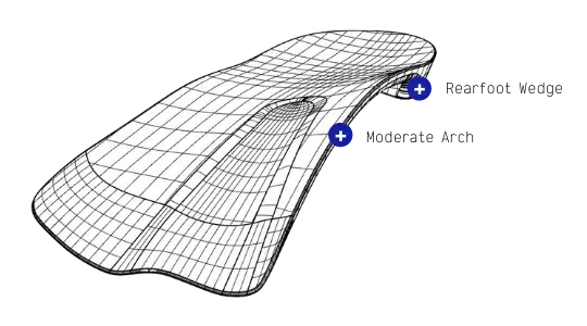 Orthotic with features highlighted