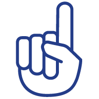 Finger pointing upwards icon