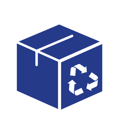 Recycled packaging icon